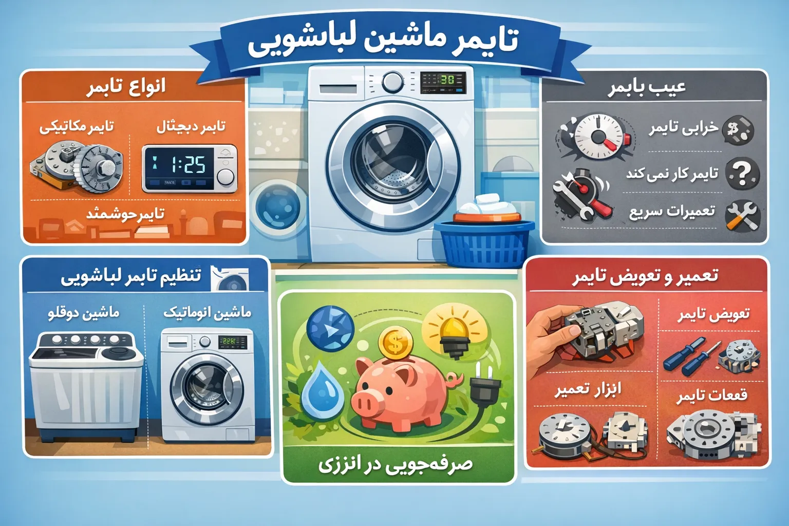 تایمر ماشین لباسشویی