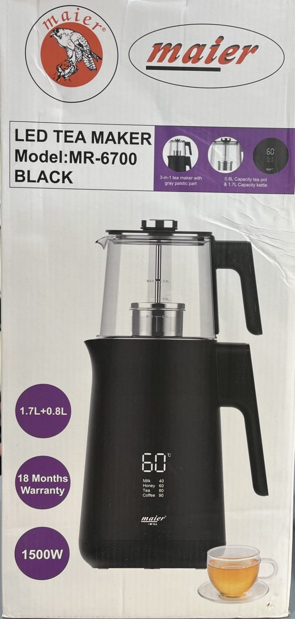 چای ساز روهمی مایر مدل MR-6700 طوسی - تصویر 3