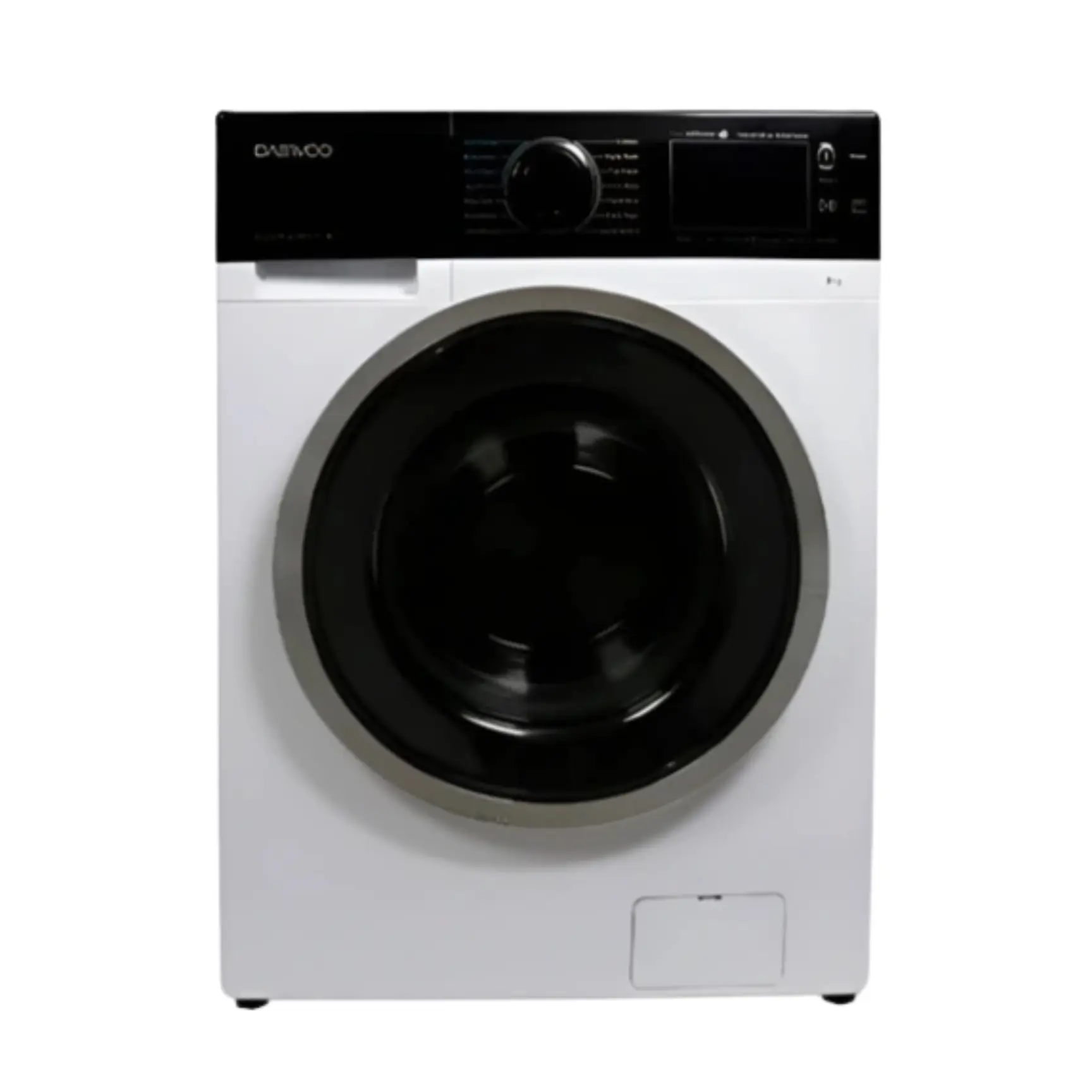 625b5b38-7c9e-4122-bee8-eb826a3c5aff.webp لباسشویی دوو 8 کیلویی LM 850WB سفید پنل مشکی - Image 1