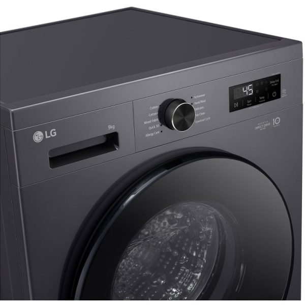 ماشین لباسشویی 9 کیلویی ال جی مدل WY1409MVP رنگ دودی - تصویر 8