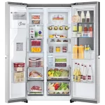 یخچال فریزر ساید بای ساید ال جی GC-X257CSES نقره ای سیلور - Image 4