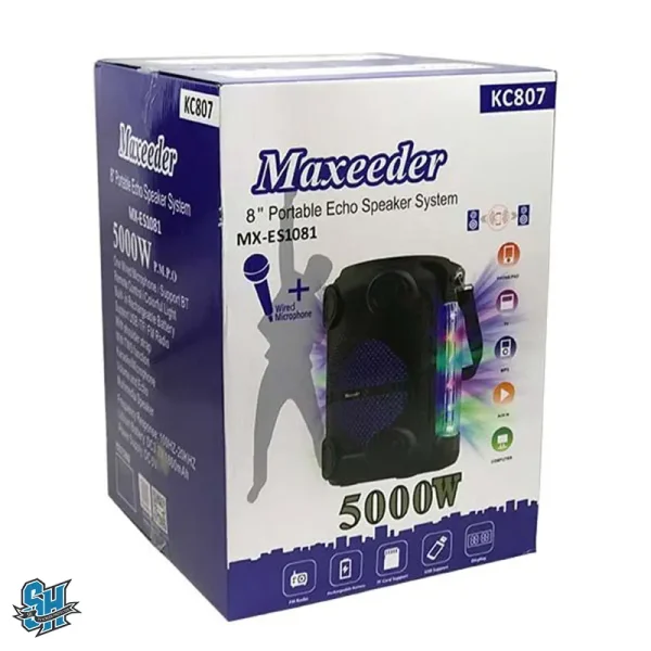 اسپیکر بلوتوثی قابل حمل مکسیدر مدل MX – KC807 - تصویر 6