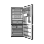 یخچال فریزرنیکسان 30 فوت NB-8420DN-ICE AF LUMI یخساز و آبریز اتومات استیل - تصویر 3