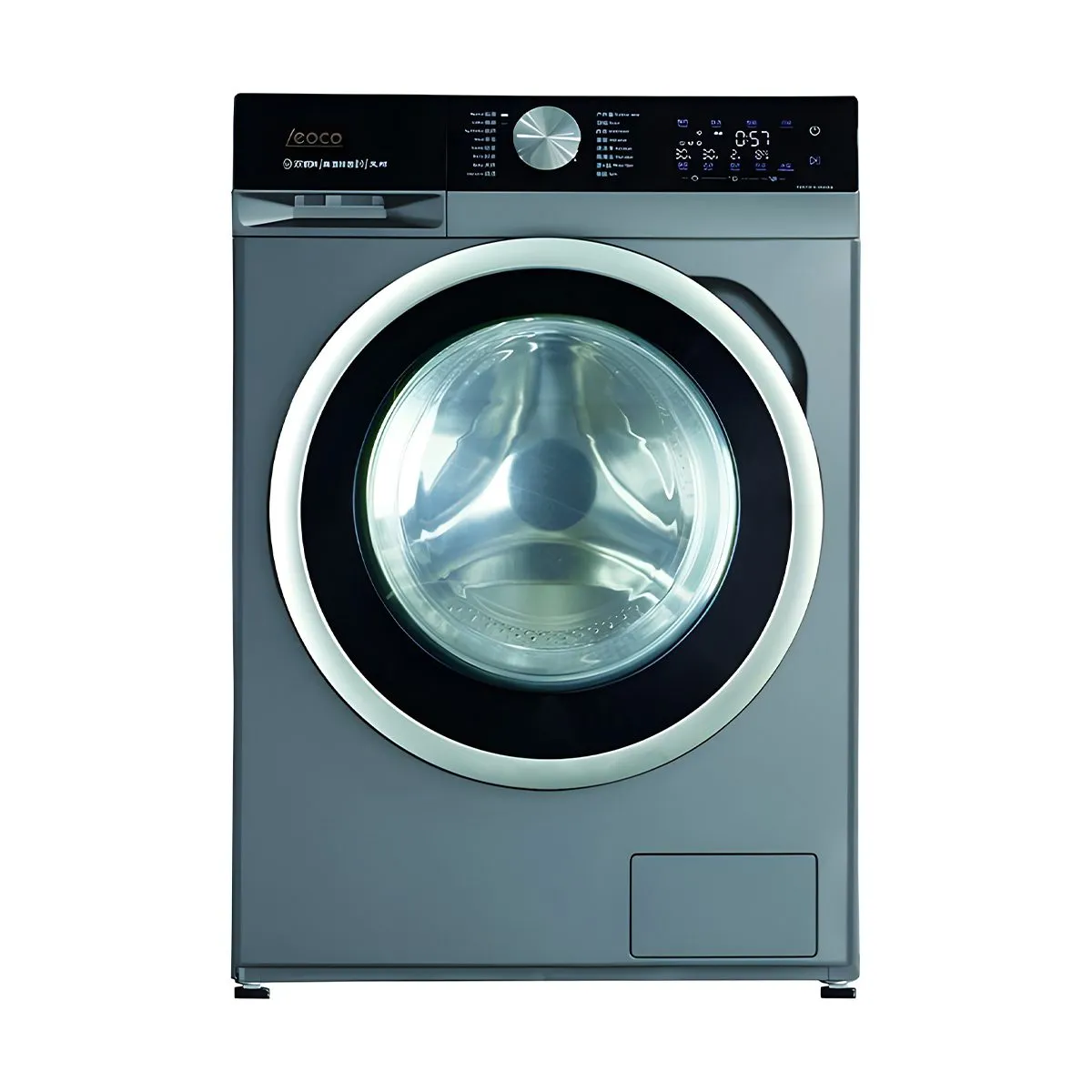Leoco-WM-LWM10516.webp ماشین لباسشویی 10.5kg لئوکو مدل LWM10516 سیلور - Image 1