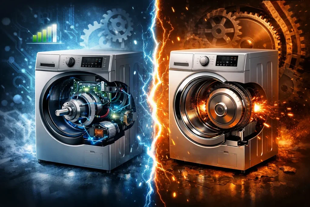 تفاوت لباسشویی اینورتر با دایرکت درایو